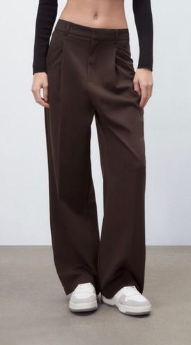 ZARA Chocolate Brown Wide Leg Trousers Size M - $33 (45% Off Retail) - From  Madeline