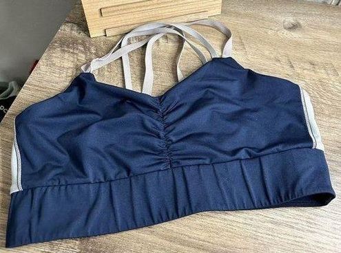 Handful Navy Strappy Sports Bra Size L - $19 - From Madi