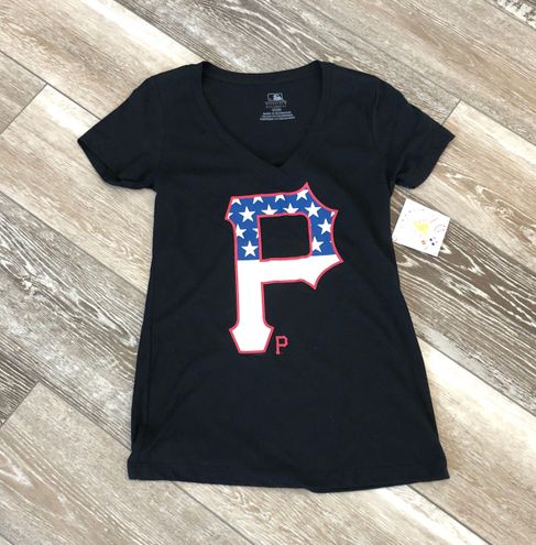 Genuine Merchandise NWT! MLB Pittsburgh Pirates Sz S Flag “P” Tee T-Shirt  Top Black - $18 New With Tags - From Diane