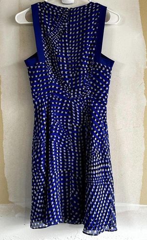 Reiss Nelly Spot Print Day Dress A Line Mini Lined Party Navy Blue 4 - $75  - From Pearl