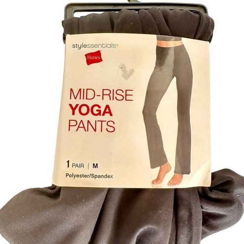 Hanes Mid-Rise Yoga Pants 1 Pair Medium - NEW - $14 New With Tags - From  Findz