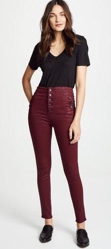 J Brand New Natasha Sky High Skinny Jean In Coated Oxblood Size 27 - $80 -  From Always