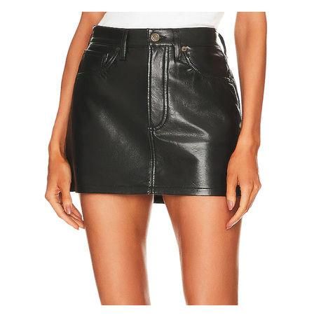 AGOLDE NWT Recycled Leather Liv Mini Skirt Size 4 159 New