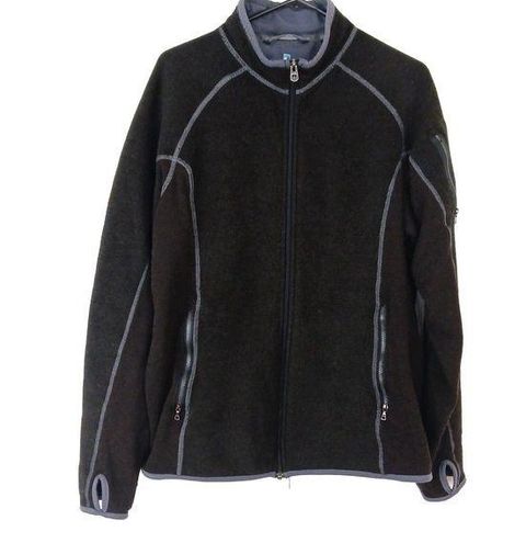 Kuhl, Jackets & Coats, Kuhl Alfpaca Full Zip Fleece Outdoors Jacket Size  Medium Brown