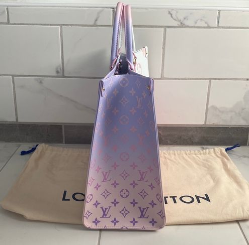 NEW NWB LV Louis Vuitton OnTheGo GM Monogram Spring Sunrise Pastel Purse Bag