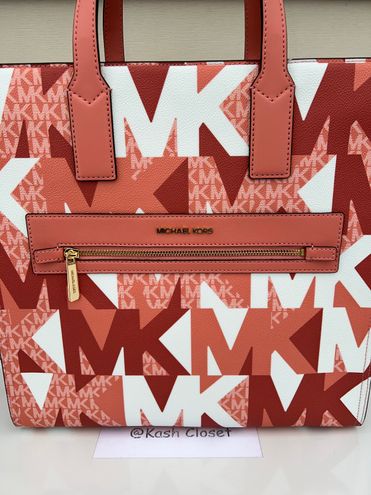 Michael Kors Kenly Large Tote Satchel (Sherbert Multi) 35H1GY9T3T