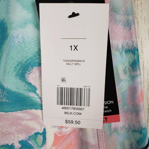 Zelos Multicolored Watercolor Swirl Print Cropped Max Support Leggings Size  XL - $35 New With Tags - From Christine