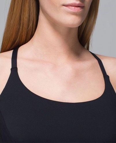 Lululemon Yeah Yoga Tank Criss Cross Straps Black Built in Shelf