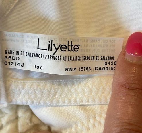 Lilyette Minimizer Bra 36DD Satin Soft Cups Underwire Adjustable