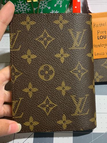 Brown Monogram Repurposed LV Passport Wallet