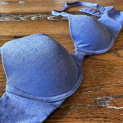 Victoria's Secret Blue Padded Uplift Semi Demi Bra Size 32A - $19 - From  Kerry