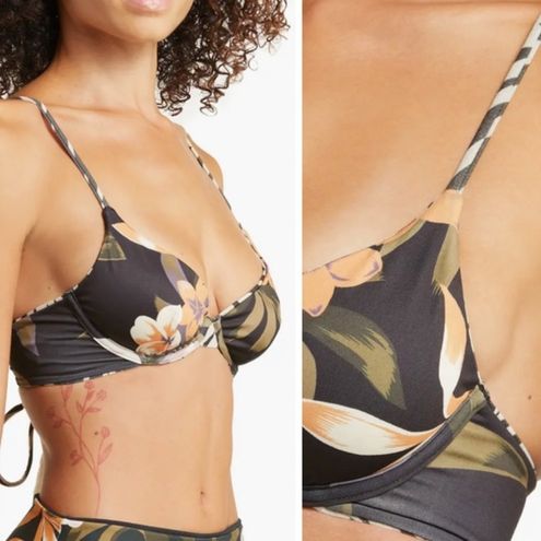 Maaji Areca Palm Dainty Underwire‎ Reversible Bikini To Size L - $45 - From  Samantha