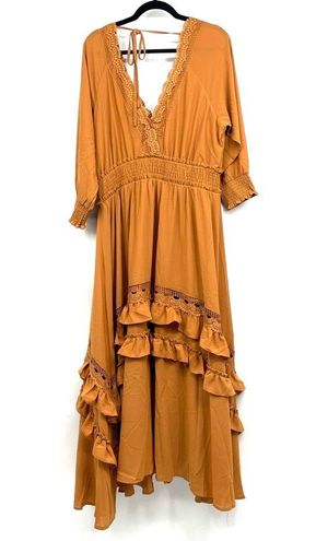 Baltic Born Pippa Ruffle Maxi Dress in Camel Size XXL - $62 - From Kaahreena