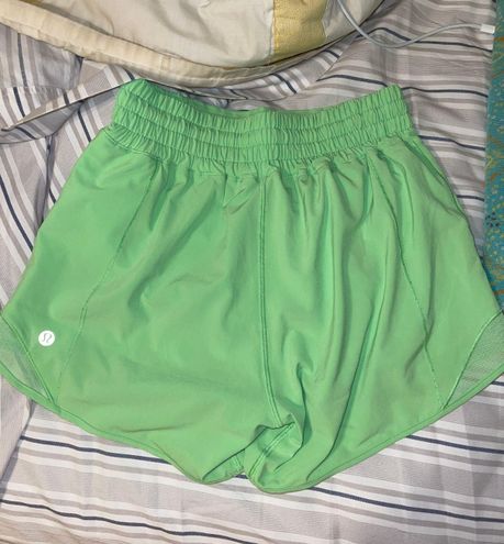 Lululemon Hotty Hot HR Short *Long 4 in Pistachio (green) HIGH rise