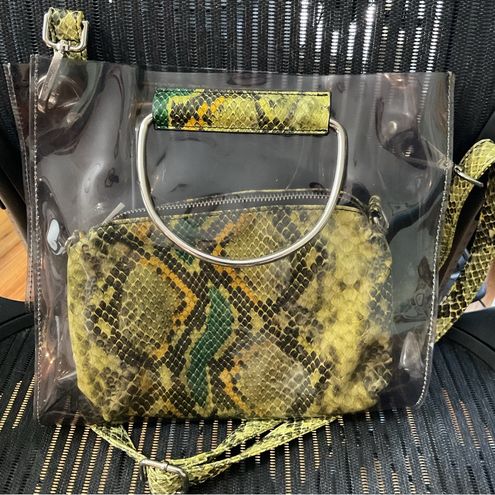 Vimoda Faux Snakeskin Clear Bag with inner Pouch - $41 - From Mary