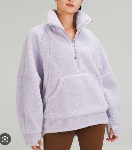 Lululemon Scuba Oversized Fleece Quarter Zip Purple Size 6 - $64