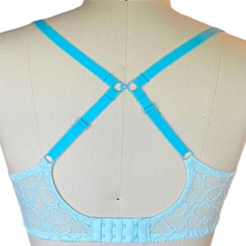 No Boundaries Ladies BLUE Tie Dye Padded Underwire Bra ~ 36DD Size undefined  - $12 - From Susan