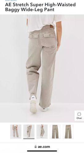 AE Stretch Super High-Waisted Baggy Wide-Leg Pant