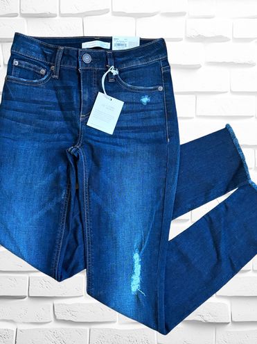 LC Lauren Conrad Womens Skinny Jeans Vintage Designer Blue Denim