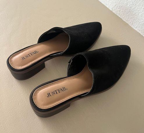 JustFab Pointed Mules Black Size 6.5 20 60 Off Retail From