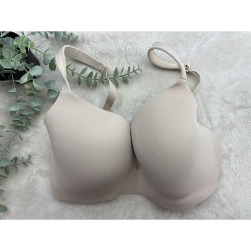 Cacique Women's Nude Simply Wire free Plunge Bra Padded Size 34DD Beige -  $19 - From Plush