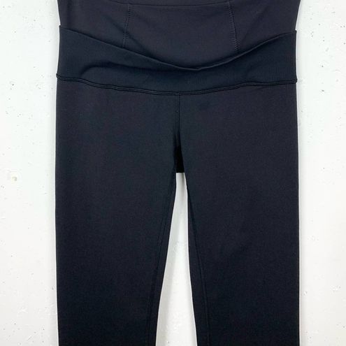 Lululemon Womens Double Waistband Legging Pants Black Athletic Stretchy  Size 4 - $29 - From Erica