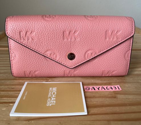 Michael Kors Small Leather Envelope Wallet in Pink