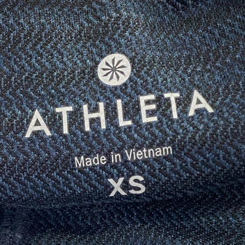 Athleta Navy Jacquard Mantra Capri Yoga Fitness Pant #866954 NEW