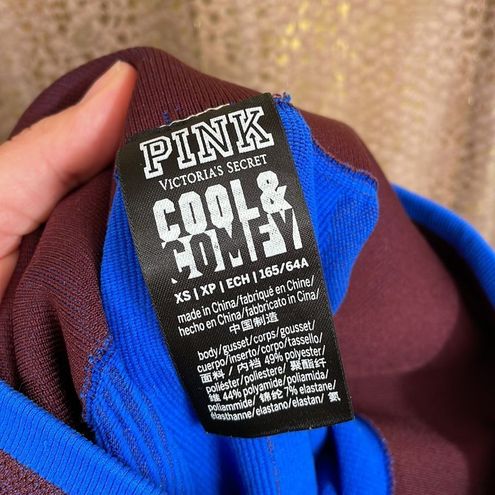 PINK - Victoria's Secret Cool & Comfy seamless maroon/royal blue