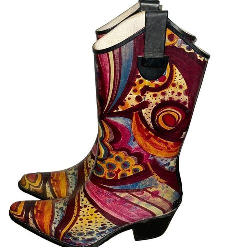 Boho rain shop boots