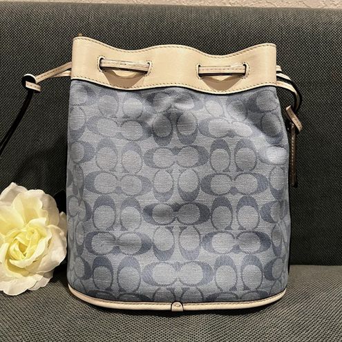 Coach blue Signature Chambray Field Tote Bag