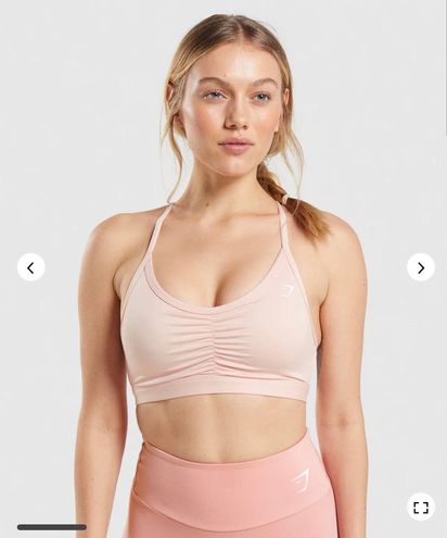 Gymshark Ruched Sports Bra Pink - $24 (20% Off Retail) - From Audrey