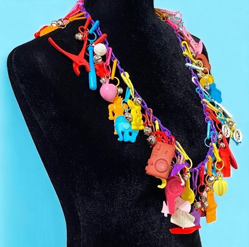 My plastic bell clip charm necklaces from the 1980's! We called them Junk  Necklaces& I bought mine in a store ca…