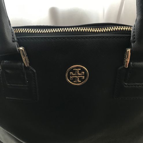 Tory Burch Robinson Saffiano Leather Domed Satchel Bag. In Beige