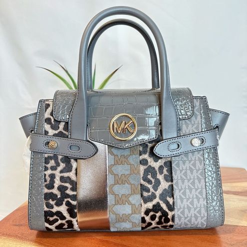 Michael Kors Bags | Michael Kors Carmen Medium Flap Satchel | Color: Gold | Size: Os | Island_Lux3's Closet