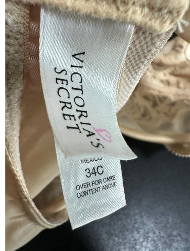 Victoria's Secret Vintage Nude Floral Lace Sheer Underwire Bra