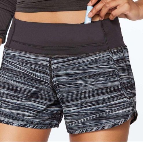 Lululemon Run Times Activewear Striped Mid Rise Lined Running Shorts 4 -  $49 - From Katie