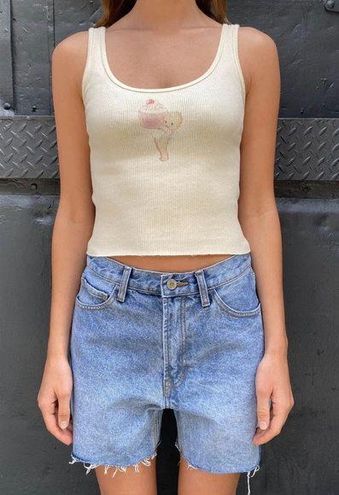 Brandy Melville Sheena Cupcake Tank Top Tan - $19 New With Tags