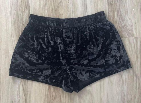 Victoria's Secret PINK black velvet boxer sleep shorts Size XS - $14 - From  Sophia