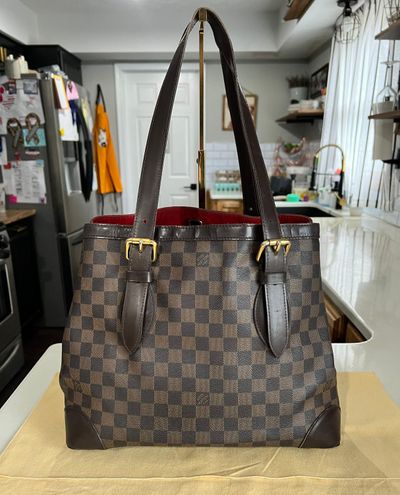 RvceShops Revival, Brown Louis Vuitton Damier Ebene Hampstead MM Bag