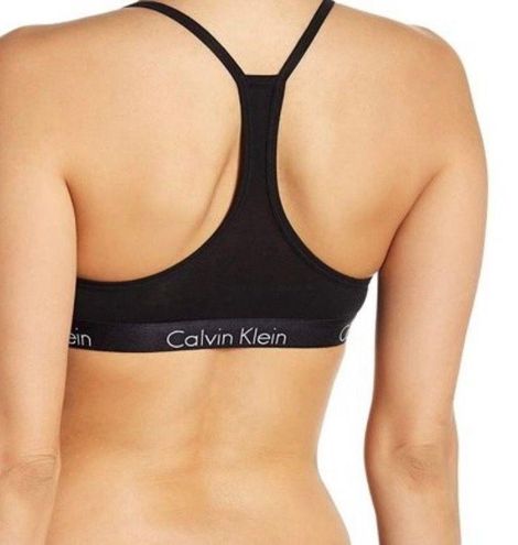 Calvin Klein Logo Bra Size Large Bralette Loungewear Sports Bra Women  Racerback Black - $19 (50% Off Retail) - From Angel