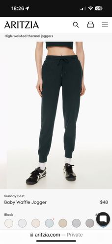 Aritzia Baby Waffle Joggers Green Size M - $34 (29% Off Retail