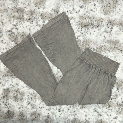 Free People Movement Good Karma Flare Pant M/L Mushroom/Grey NEW