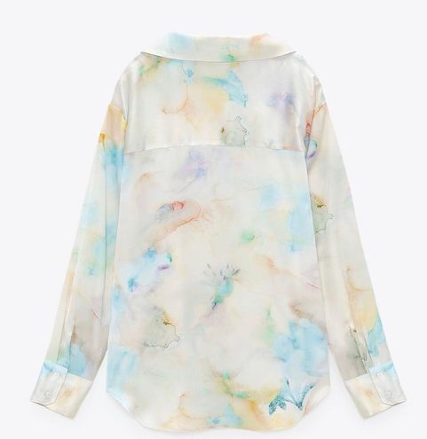 ZARA 🔴SOLD:FLOWY TIE DYE SHIRT Multiple 