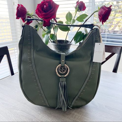 Jessica Simpson Faux Leather Hobo Handbag 