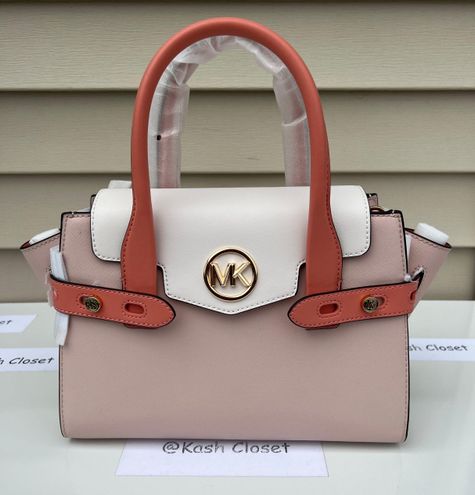 Michael Kors Carmen Medium Color-Block Logo Satchel