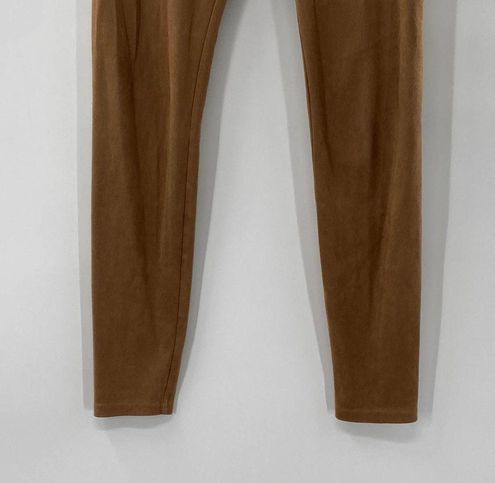 Wilfred Free Daria Tan Vegan Faux-suede Legging Pants Extra Small XS Super  Soft