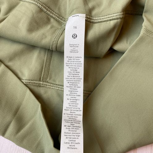 NWT Lululemon Align High-Rise HR Pockets 25 Rosemary Green Size 6