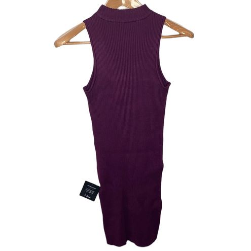 Lulus Much to Love Purple Ribbed Knit Mock Neck Sleeveless Mini Dress size  XL - $49 New With Tags - From maria