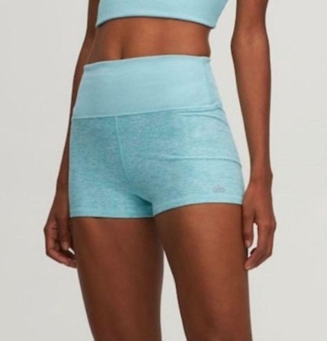 Alo Yoga Alosoft Aura Short Blue Quartz Heather Size XS - $25 - From  Christina